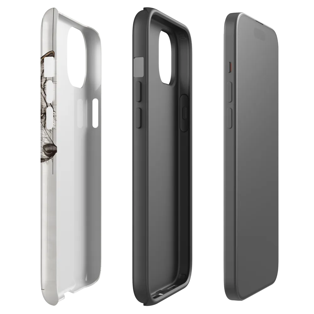 Geometric Harmony: The Essence of Wolves | Phone Case |  15 Plus | Tough Case | Matte