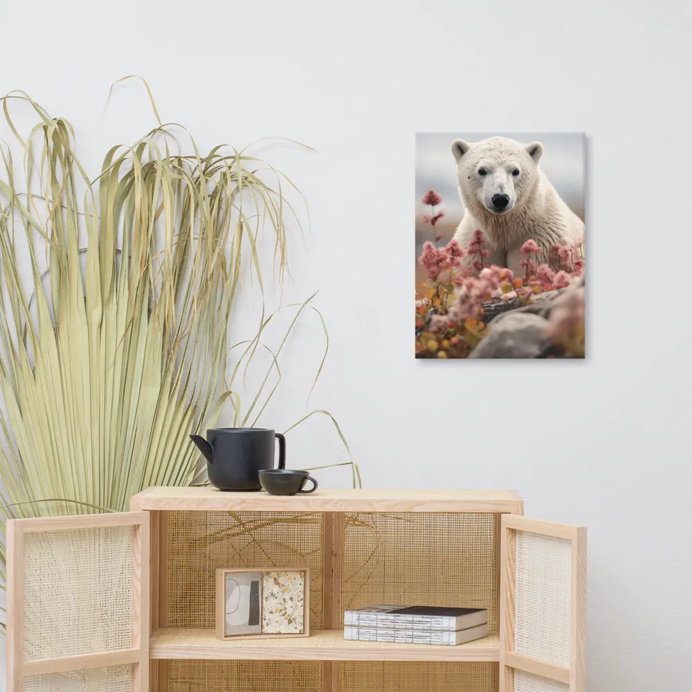 Curiosity Among Blooms: The Polar Bear