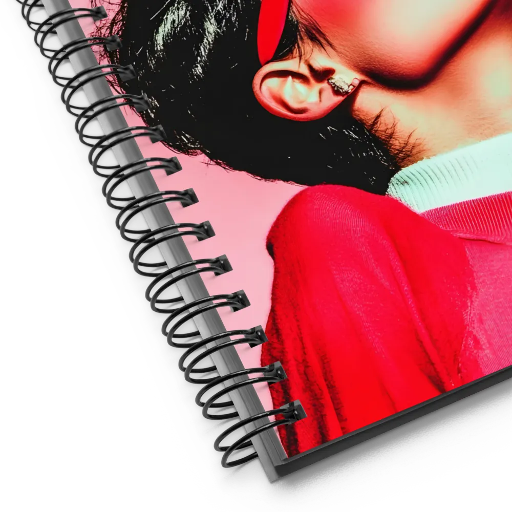 Striking Confidence in Red | Spiral Notebook