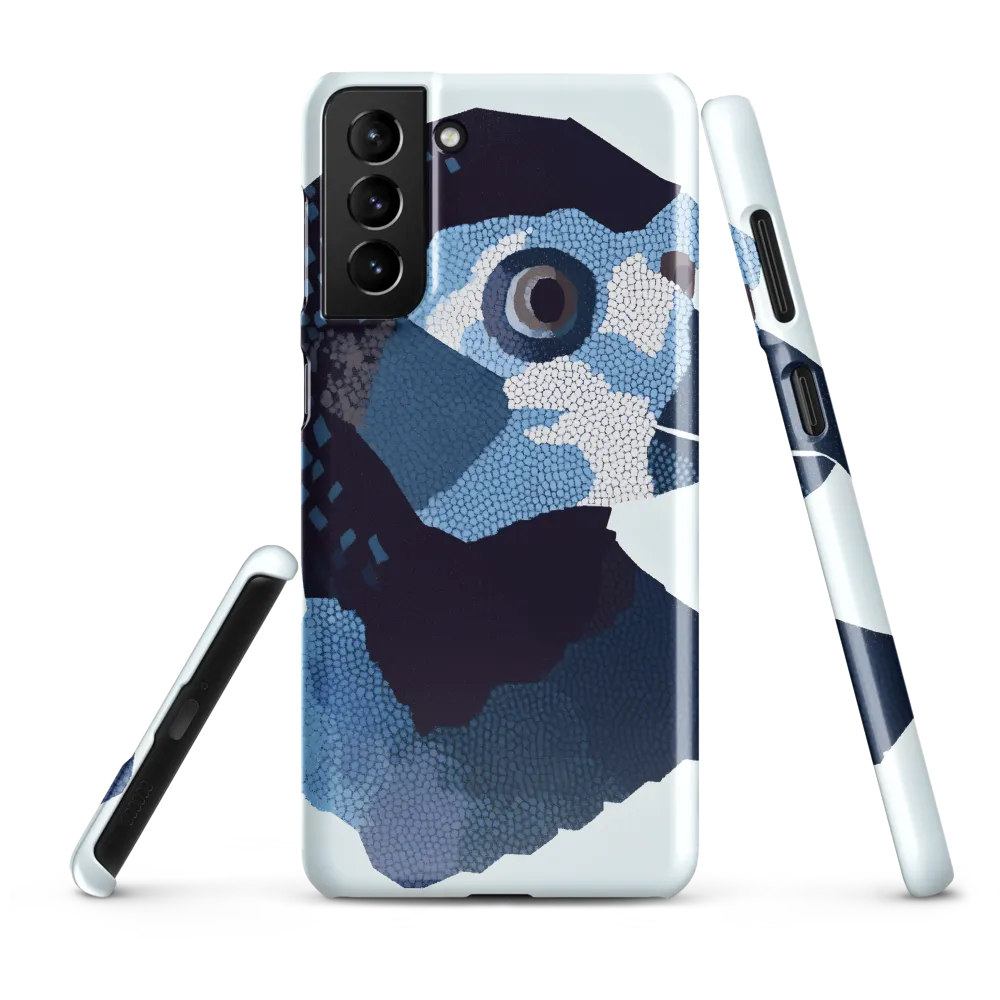 Abstract Avian Portrait in Blue