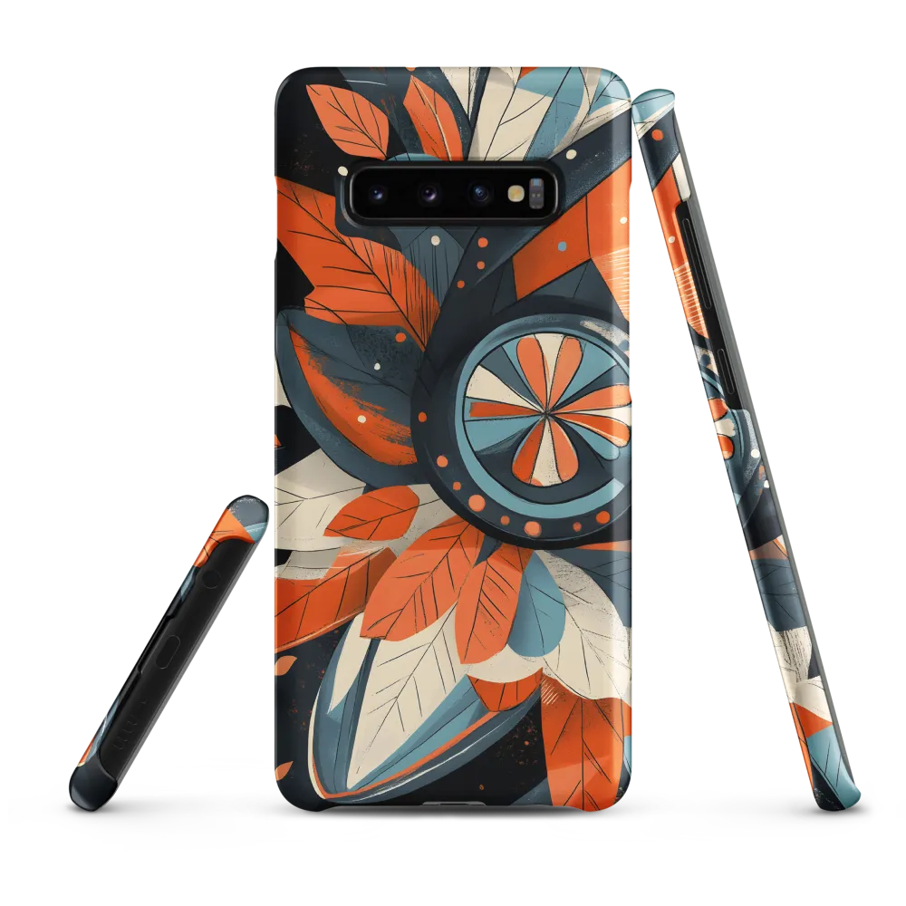 Floral Symphony in Orange and Teal