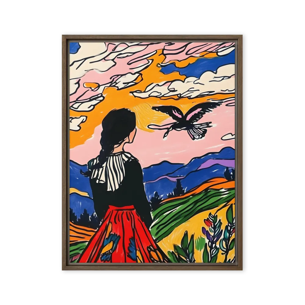 A Journey into Freedom | Canvas with Brown Frame | 24″×32″