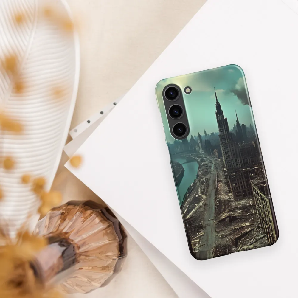 Urban Ruins: A Futuristic Reflection | Phone Case |  S23 Plus | Snap Case | Matte