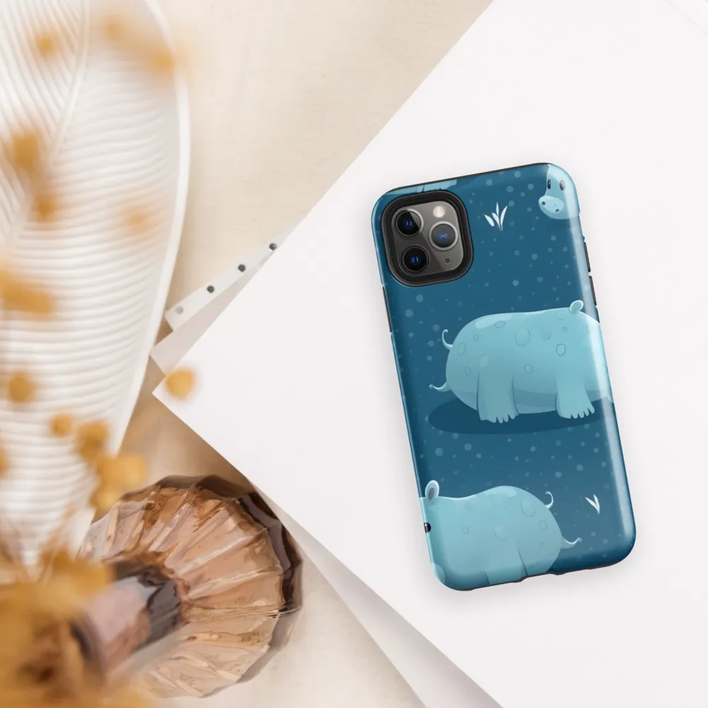 Whimsical Hippo Play | Phone Case |  11 Pro Max | Tough Case | Glossy