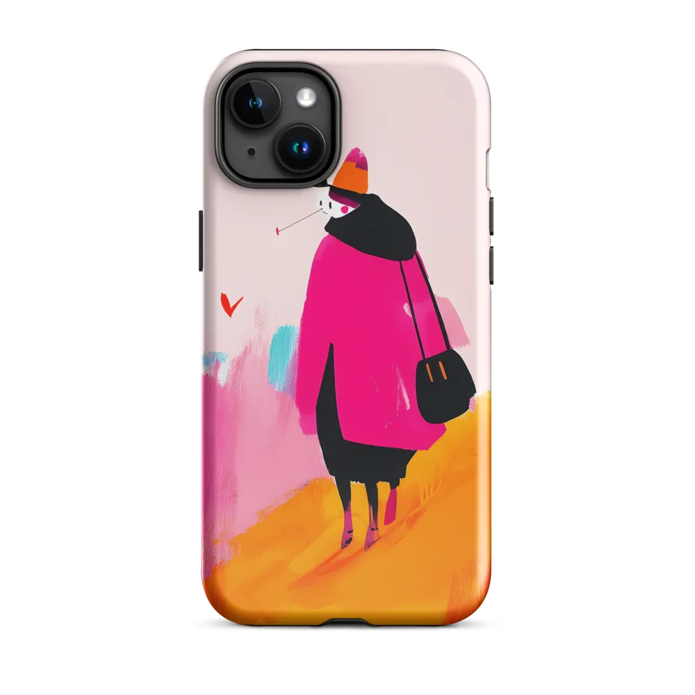 Wanderer in Pink | Phone Case |  15 Plus | Tough Case | Glossy