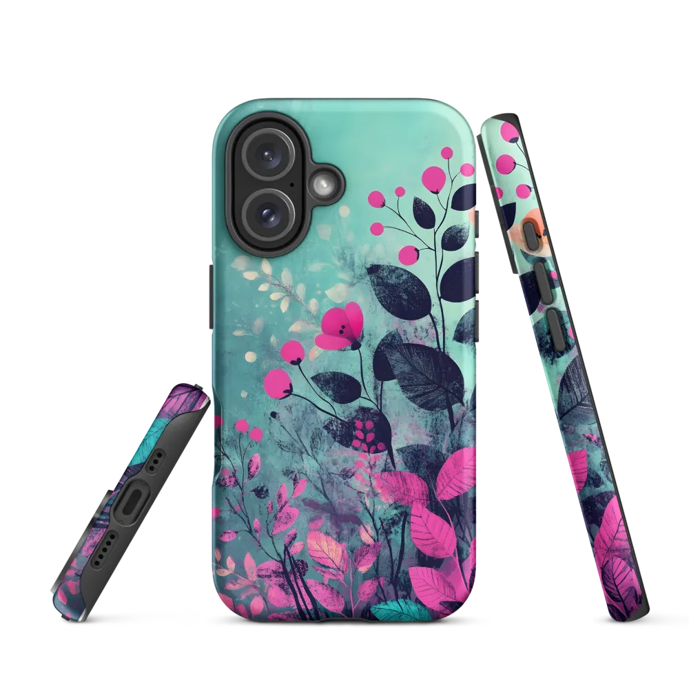 Whimsical Floral Harmony | Phone Case |  16 | Tough Case | Matte