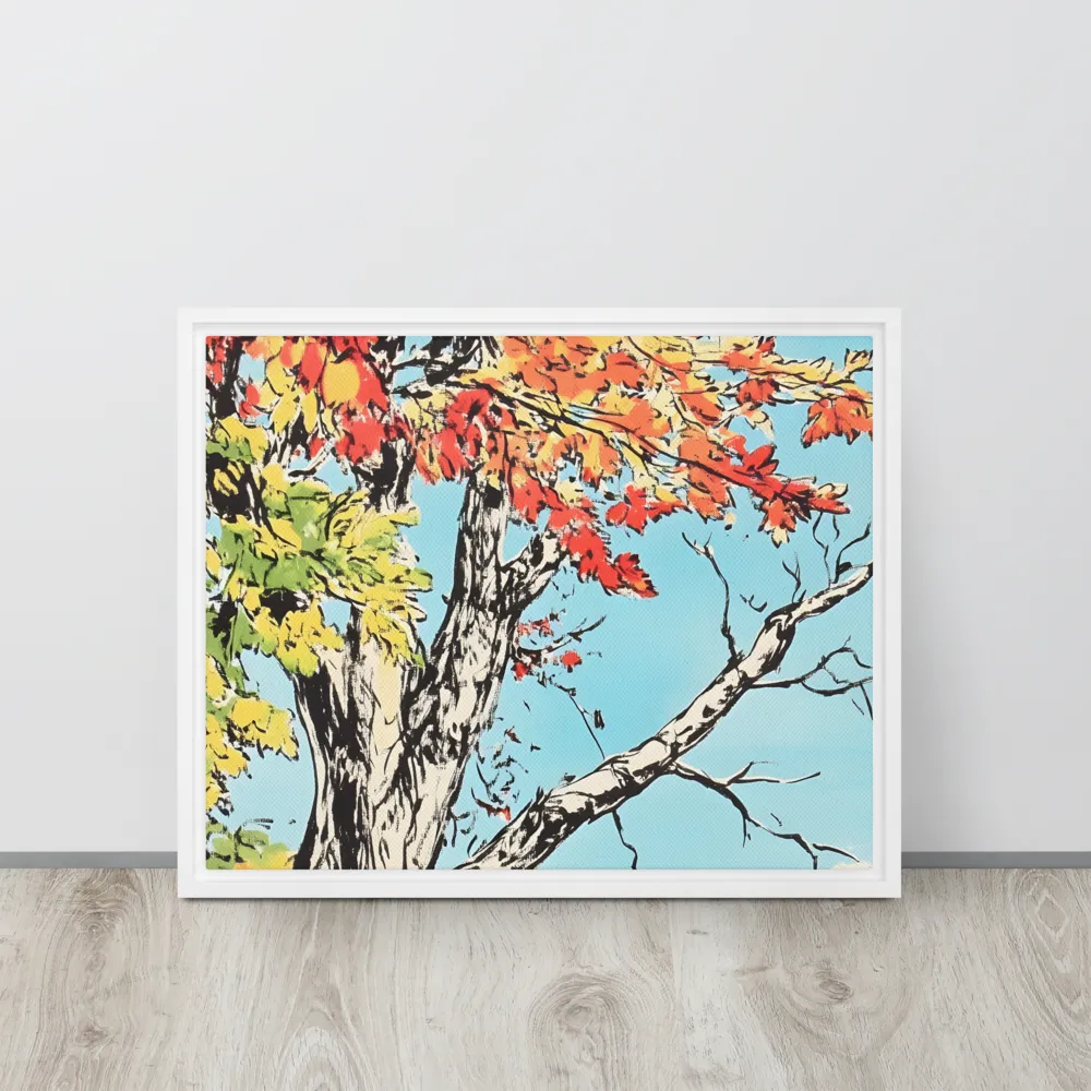 Autumn's Embrace | Canvas with White Frame | 16″×20″