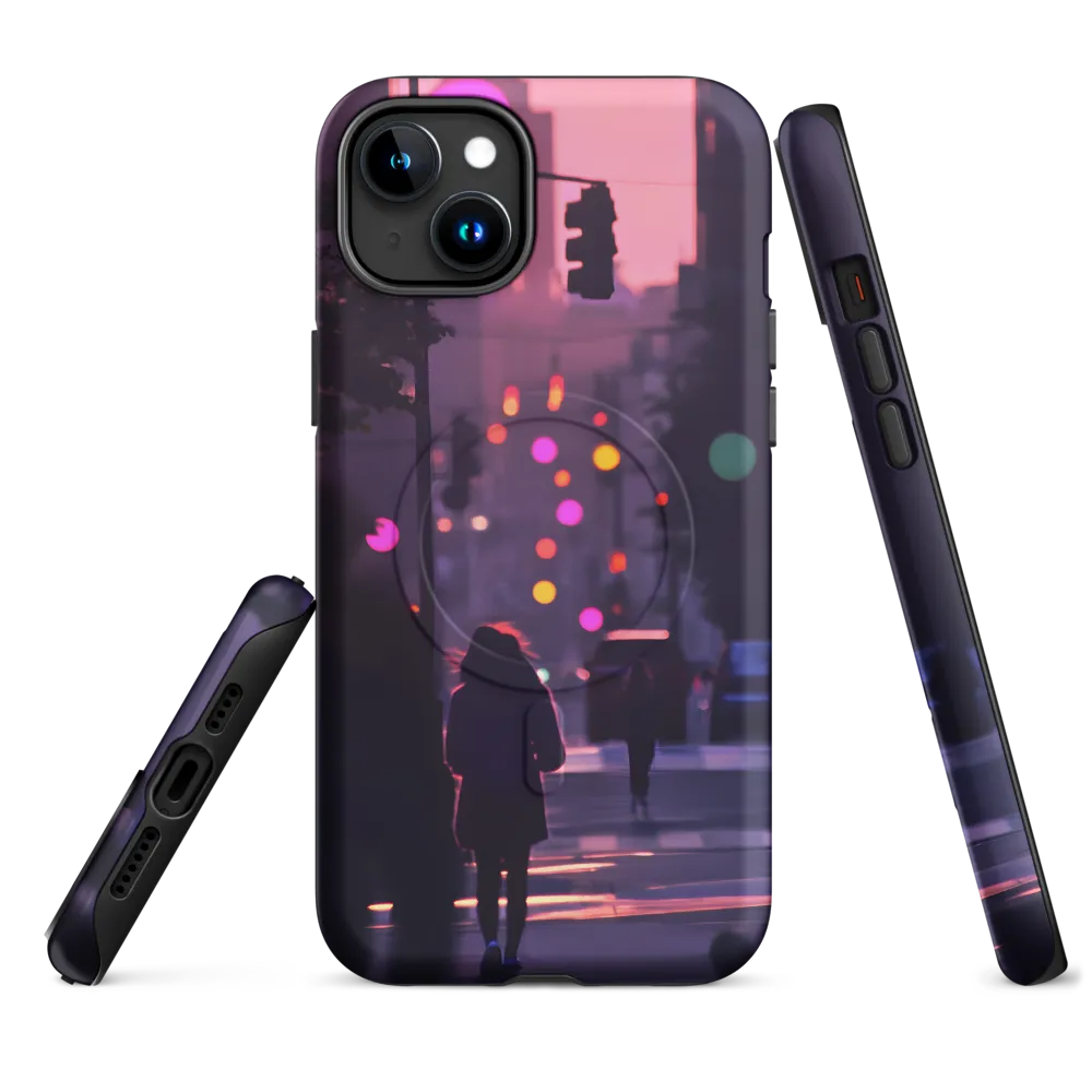 Magenta Dusk on a City Street