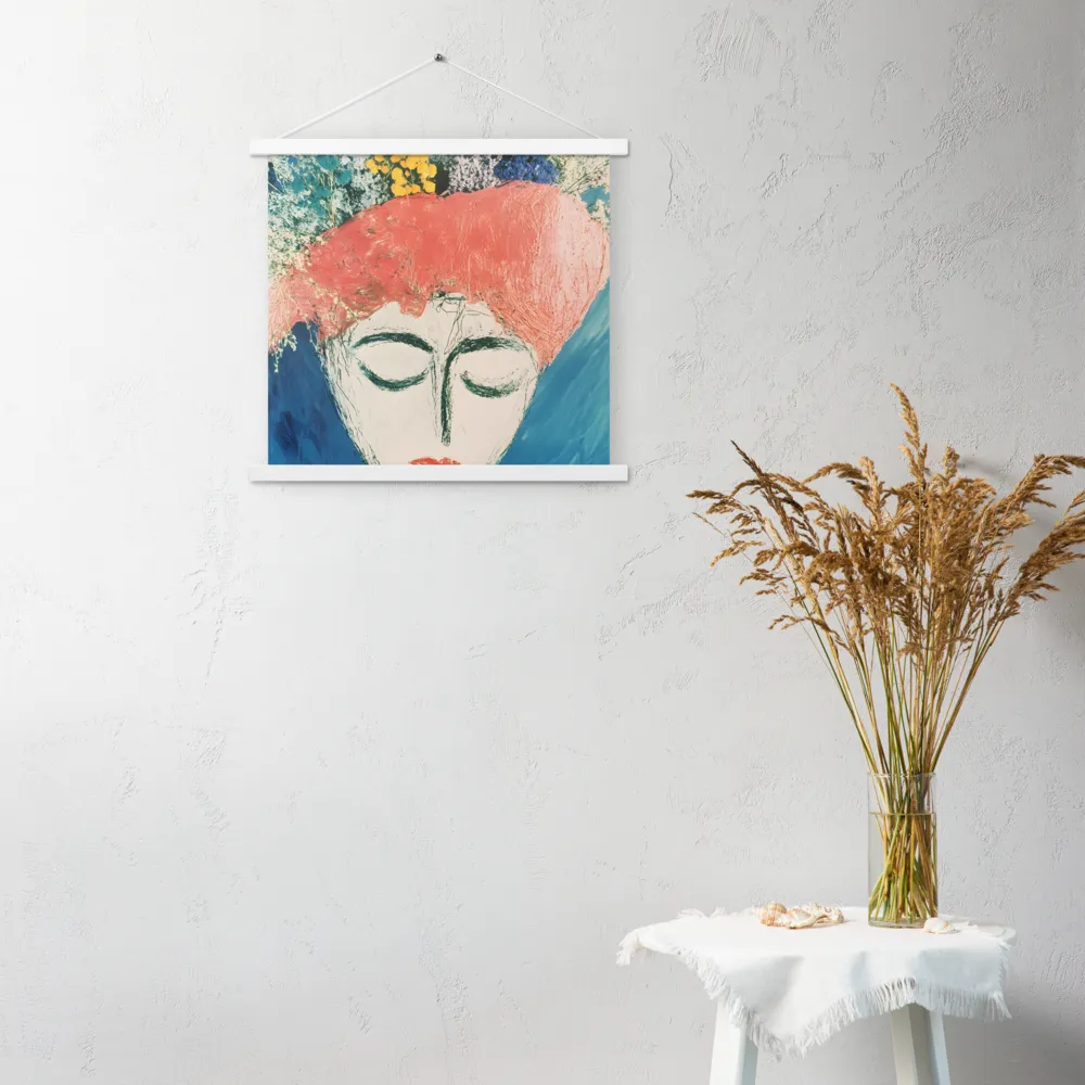 Serenity in Bloom | Poster With White Wood Hanger | 18″×18″