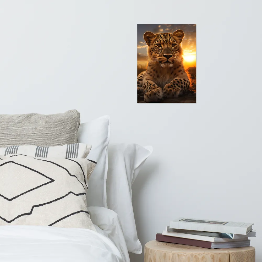 Regal Presence: The Leopard at Sunset | Poster | 12″×16″