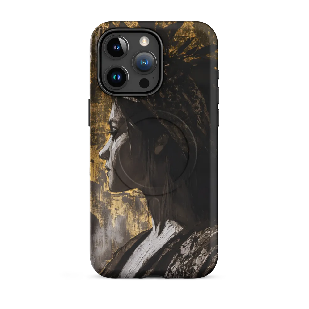 Golden Elegance: A Modern Profile Portrait