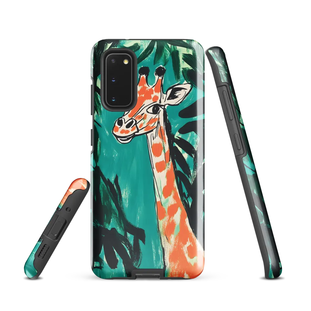 Curious Giraffe in Lush Greenery | Phone Case |  S20 | Tough Case | Glossy