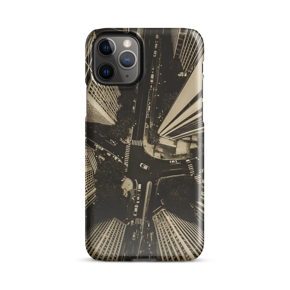 Urban Symphony: Aerial Perspective of City Life | Phone Case |  11 Pro | Snap Case | Glossy