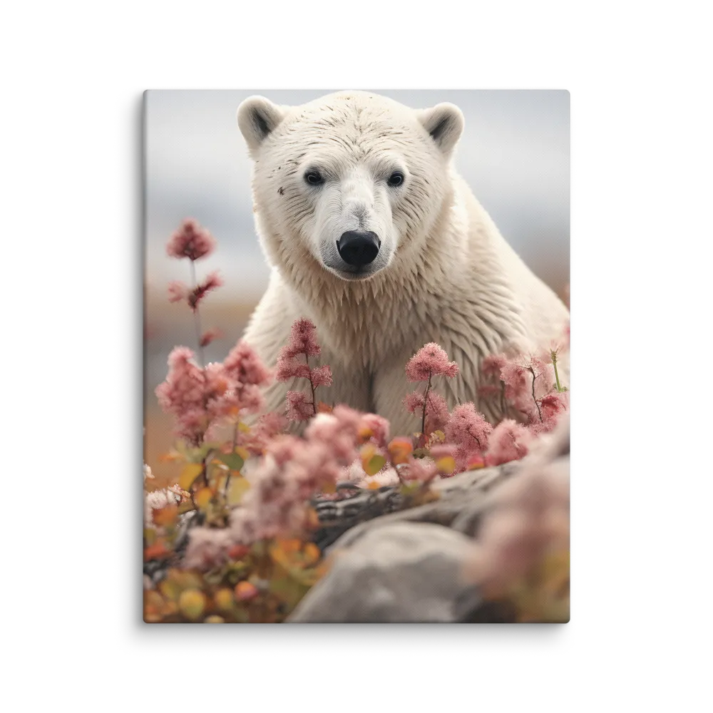 Curiosity Among Blooms: The Polar Bear