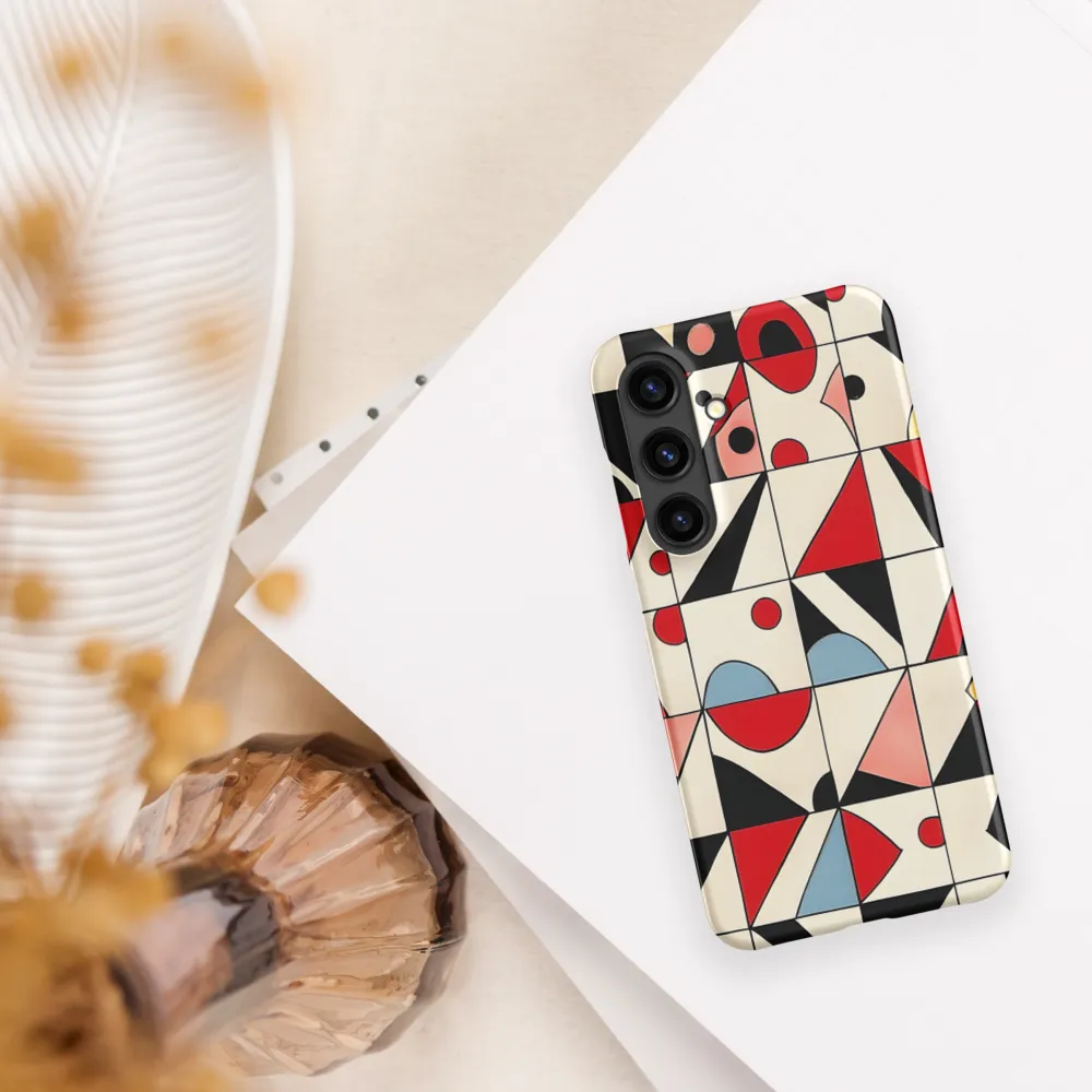 Dynamic Geometric Harmony | Phone Case |  S24 | Snap Case | Matte