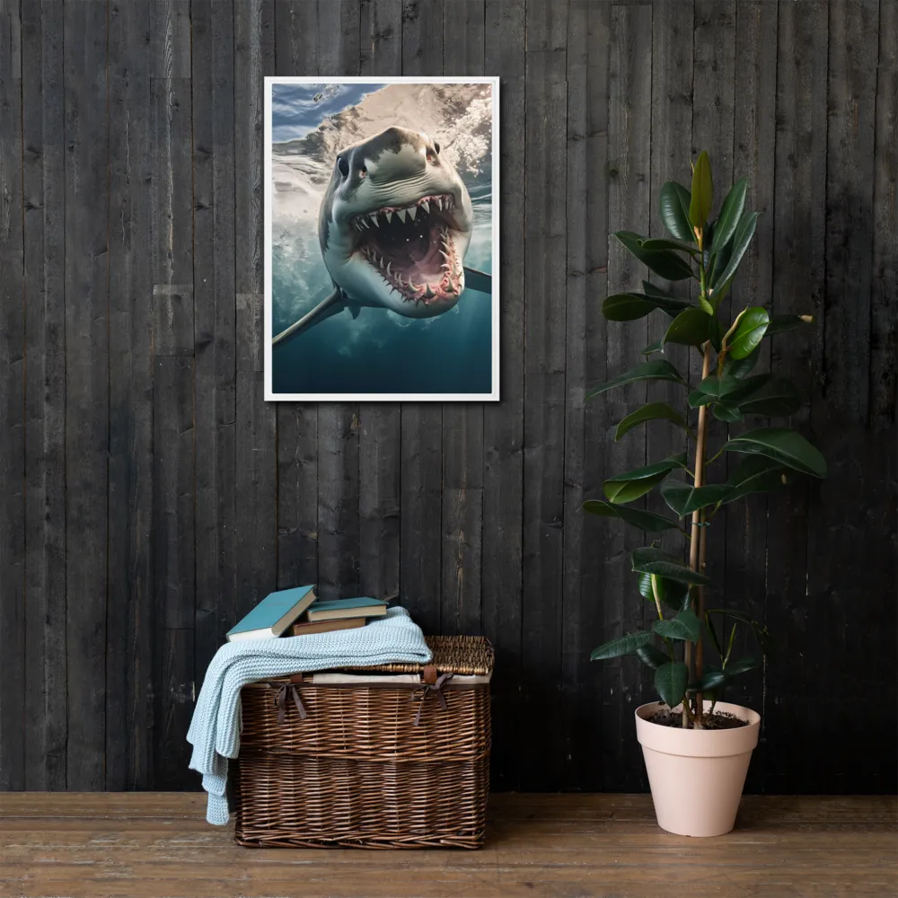 Fierce Majesty of the Ocean | Canvas with White Frame | 20″×28″