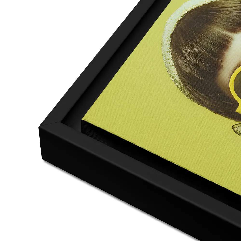 Dandelion Gaze 
 Canvas with Black Frame | 16″x 16″