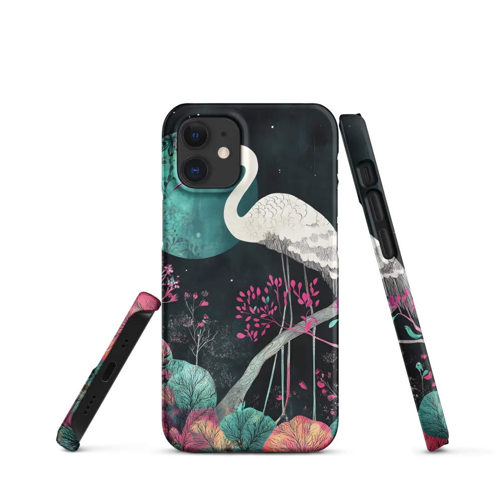 Ethereal Presence: Heron in a Floral Dreamscape