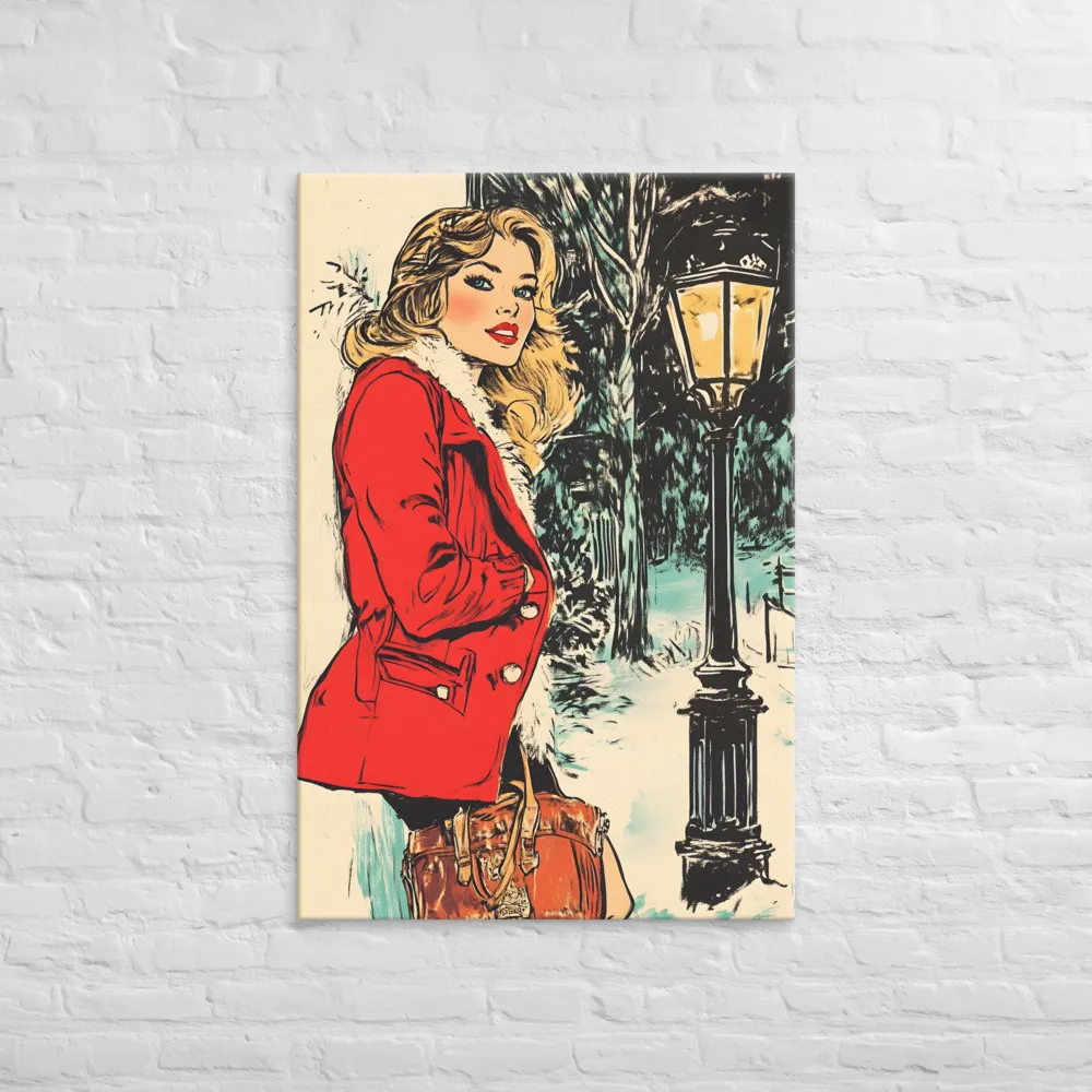 Winter Glamour in Red | Canvas | 32″×48″