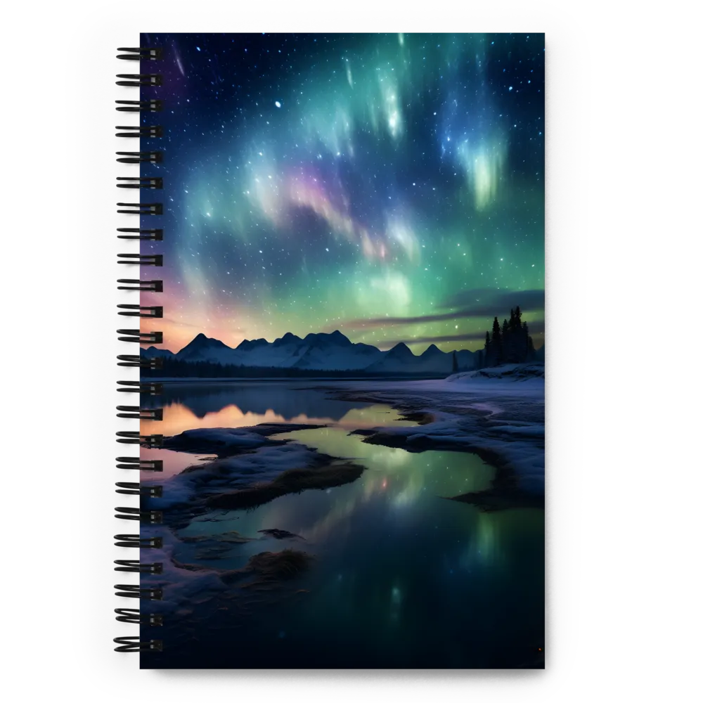 Ethereal Aurora: A Night Under the Stars | Spiral Notebook