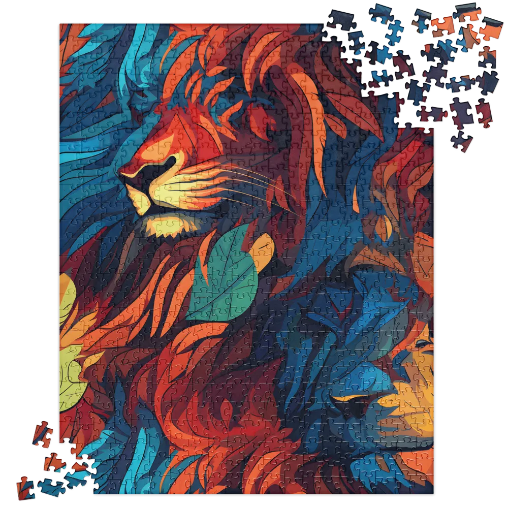 Harmony of Strength: The Lion and Nature | Jigsaw Puzzle | 520 pieces