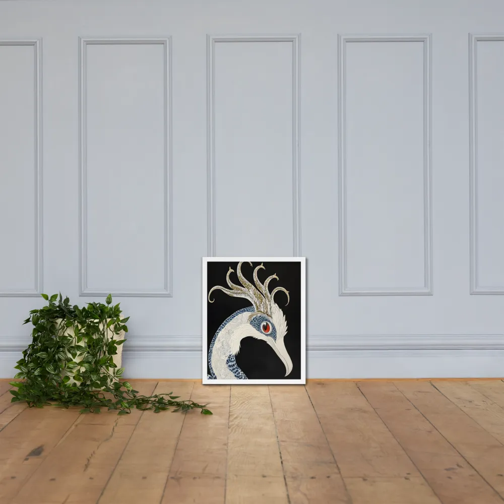 Elegance of the Majestic Peacock | Poster with White Frame | 16″×20″