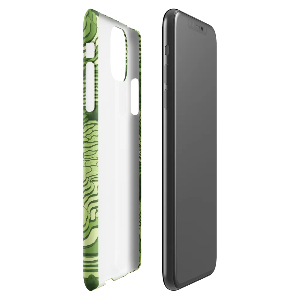 Waves of Green: An Abstract Landscape | Phone Case |  11 Pro Max | Snap Case | Glossy