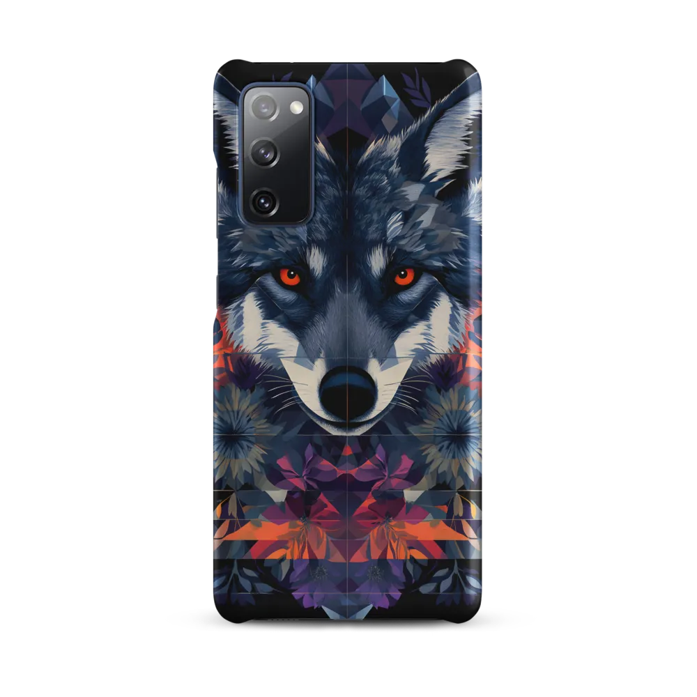 Mystical Wolf Amidst Floral Geometry