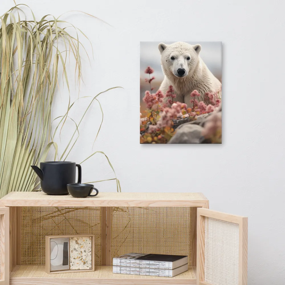 Curiosity Among Blooms: The Polar Bear