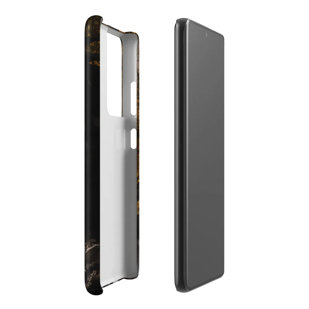 Golden Elegance: A Modern Profile Portrait