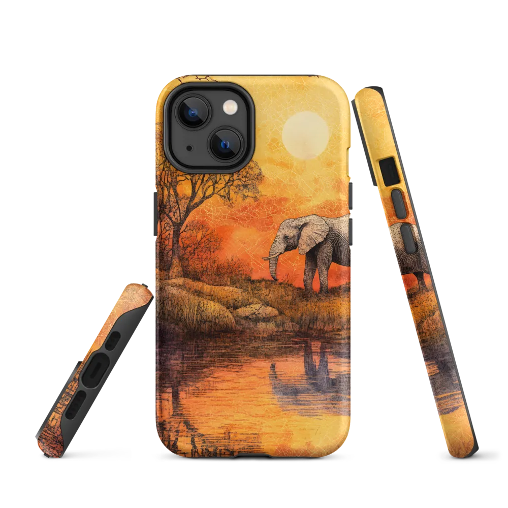 Elephant's Serenity at Dusk