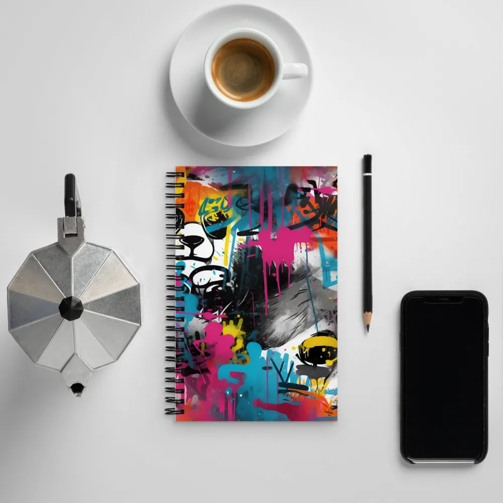 Urban Symphony: The Playful Panda | Spiral Notebook