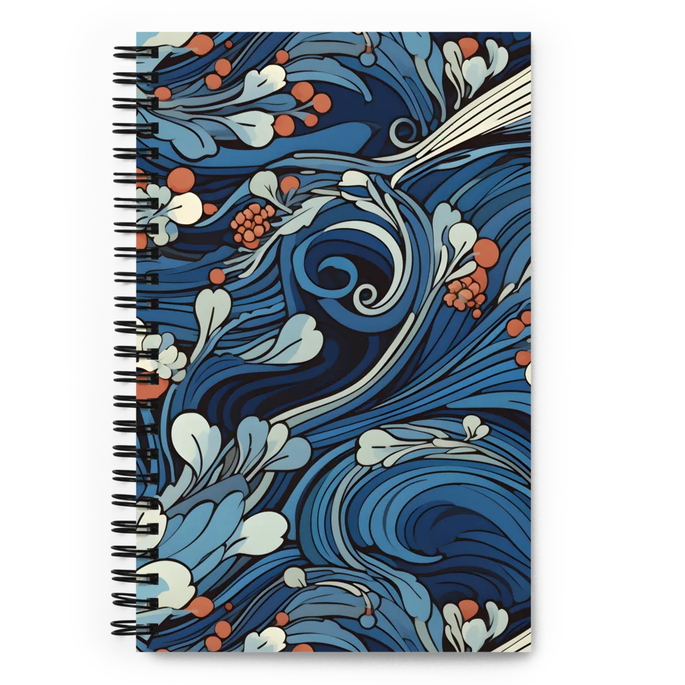 Nature's Elegance: An Oceanic Tapestry | Spiral Notebook