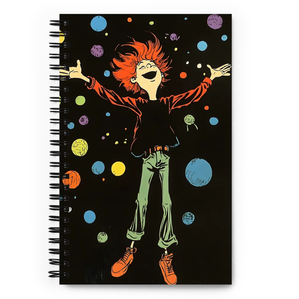 Embracing the Universe of Joy | Spiral Notebook