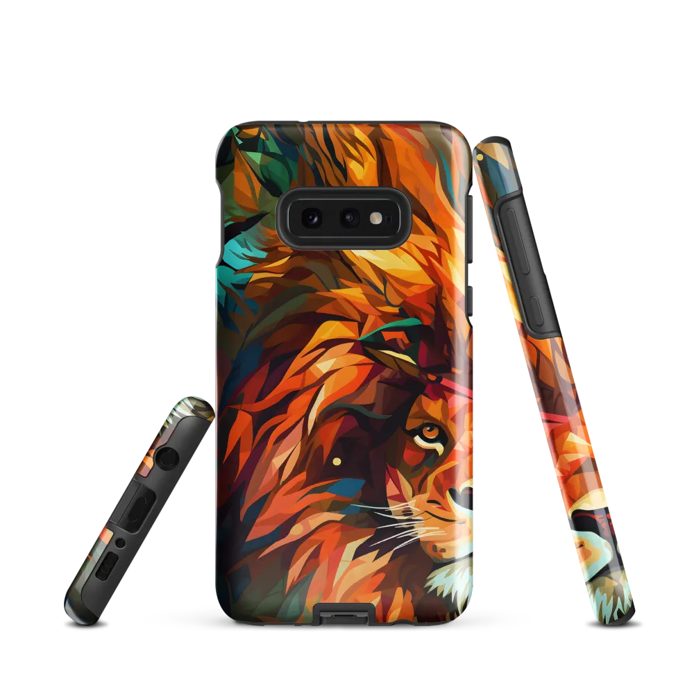 Majestic Gaze: The Polygonal Lion