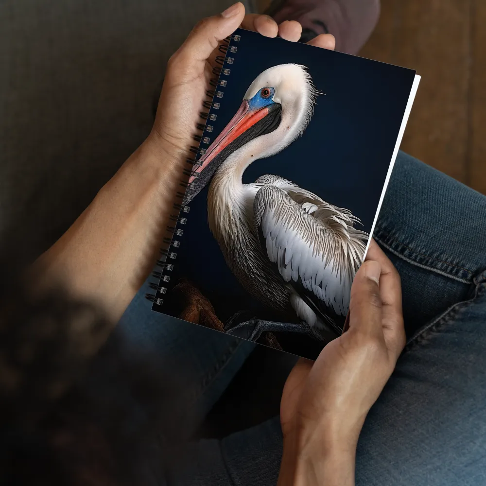 Majestic Pelican Portrait | Spiral Notebook