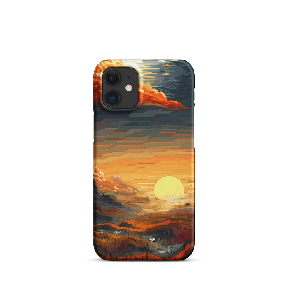 Ethereal Sunset: A Serene Landscape in Flowing Forms