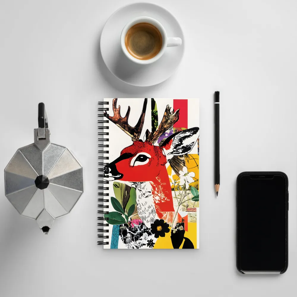 Vibrant Harmony: The Deer in Nature | Spiral Notebook