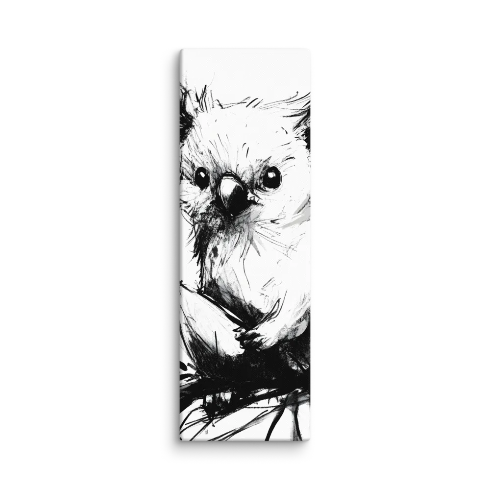 Whimsical Koala in Ink | Canvas | 12″×36″