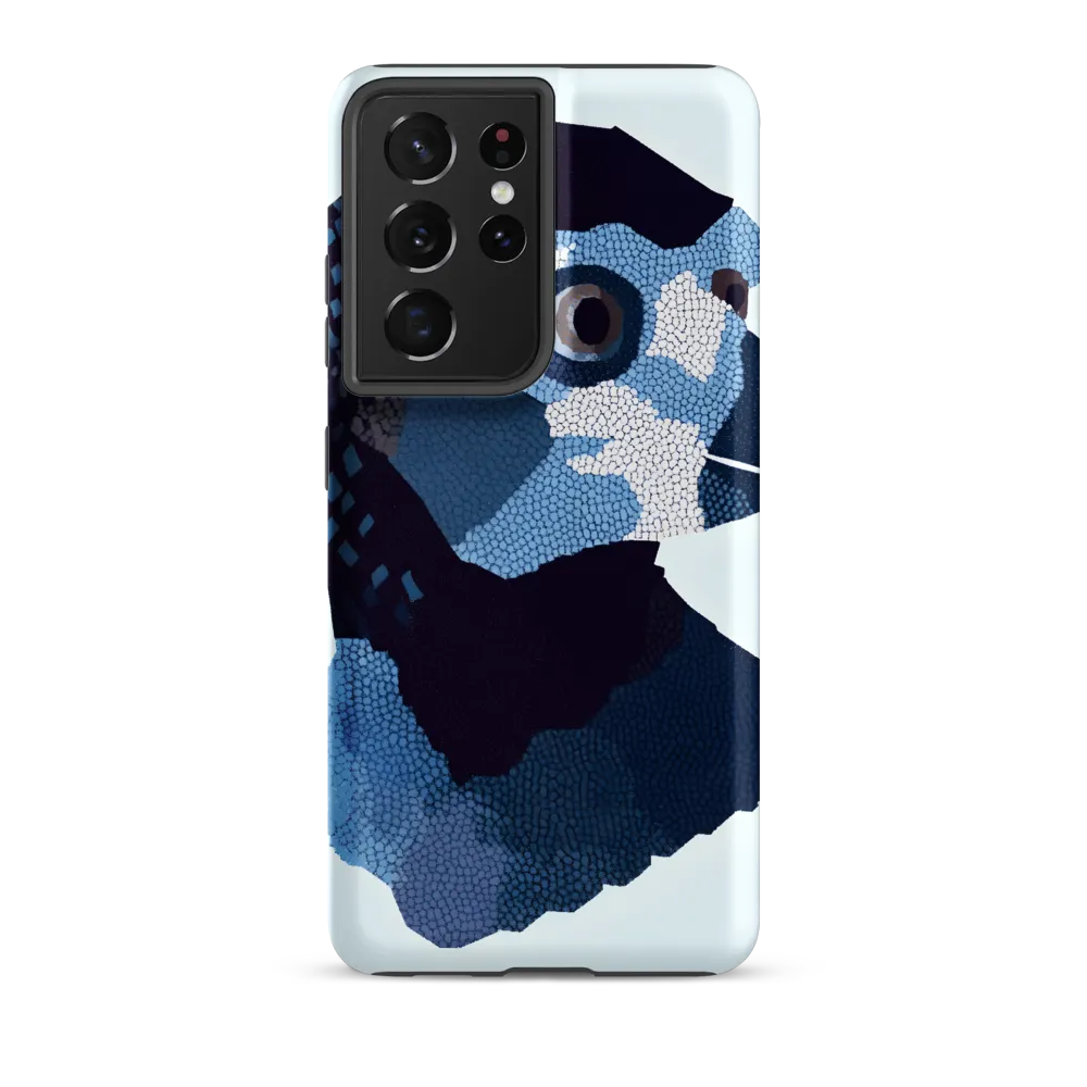 Abstract Avian Portrait in Blue