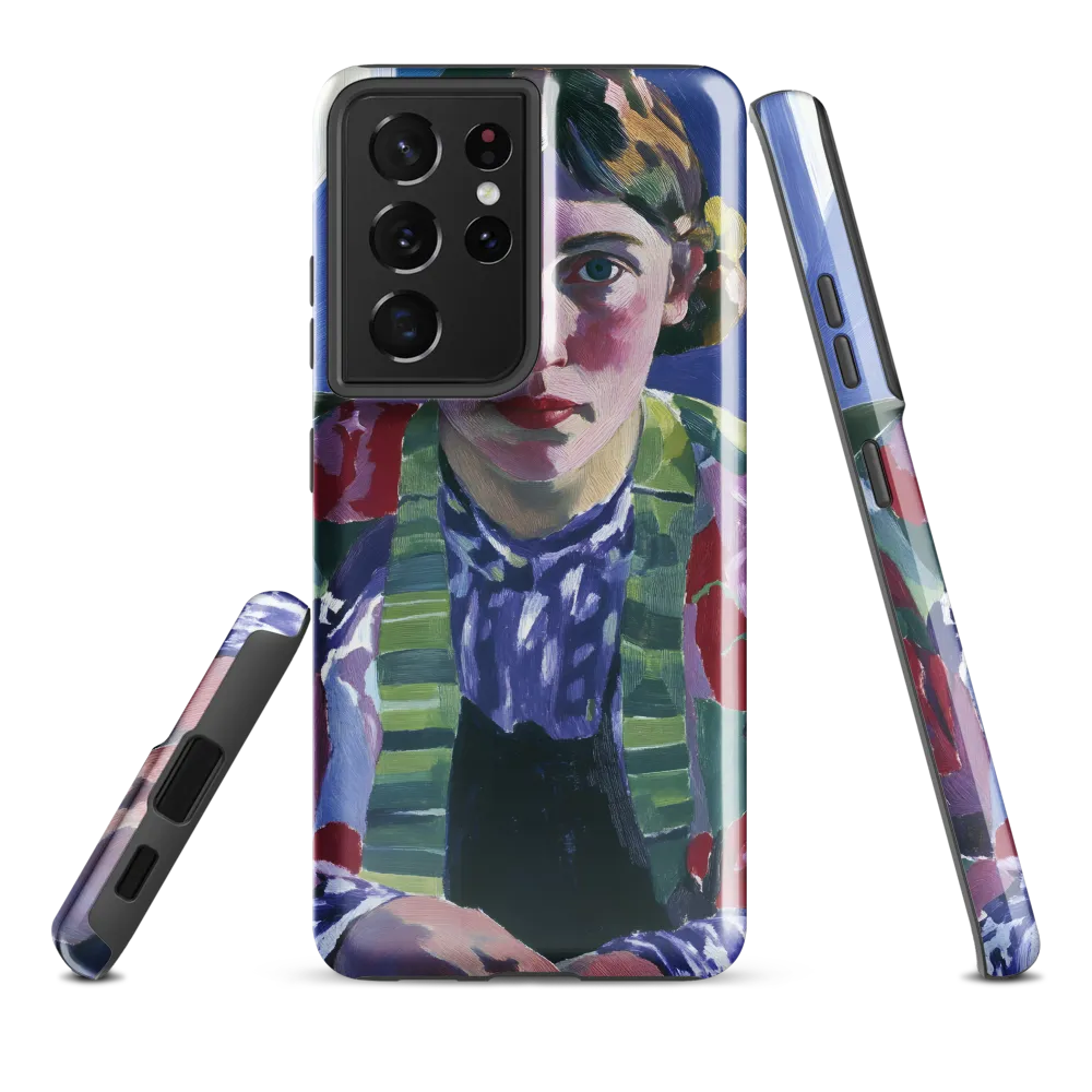 Vibrant Gaze: A Modernist Portrait