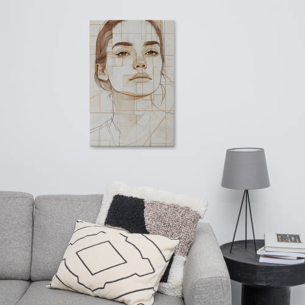 Geometric Serenity: A Minimalist Portrait