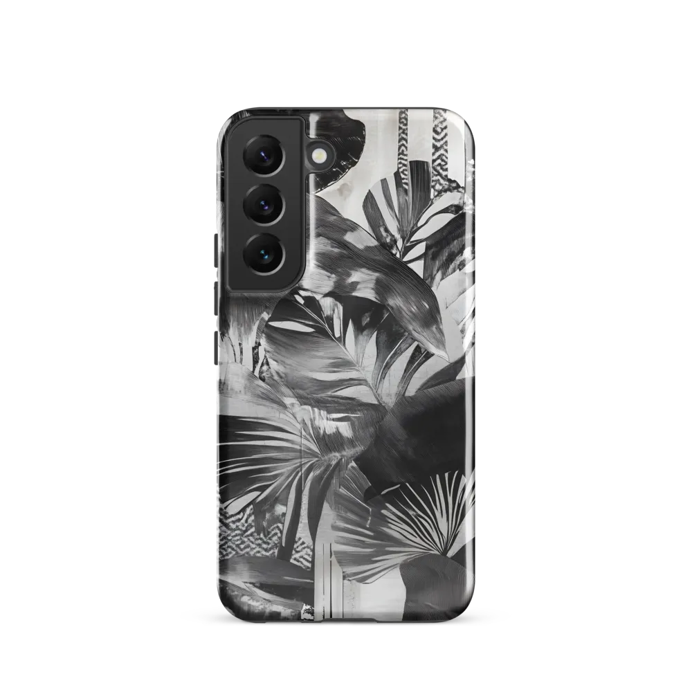 Monochrome Serenity in Tropical Foliage