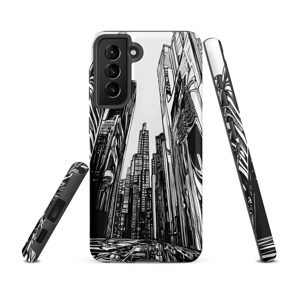 Urban Echoes: A Line Art Journey