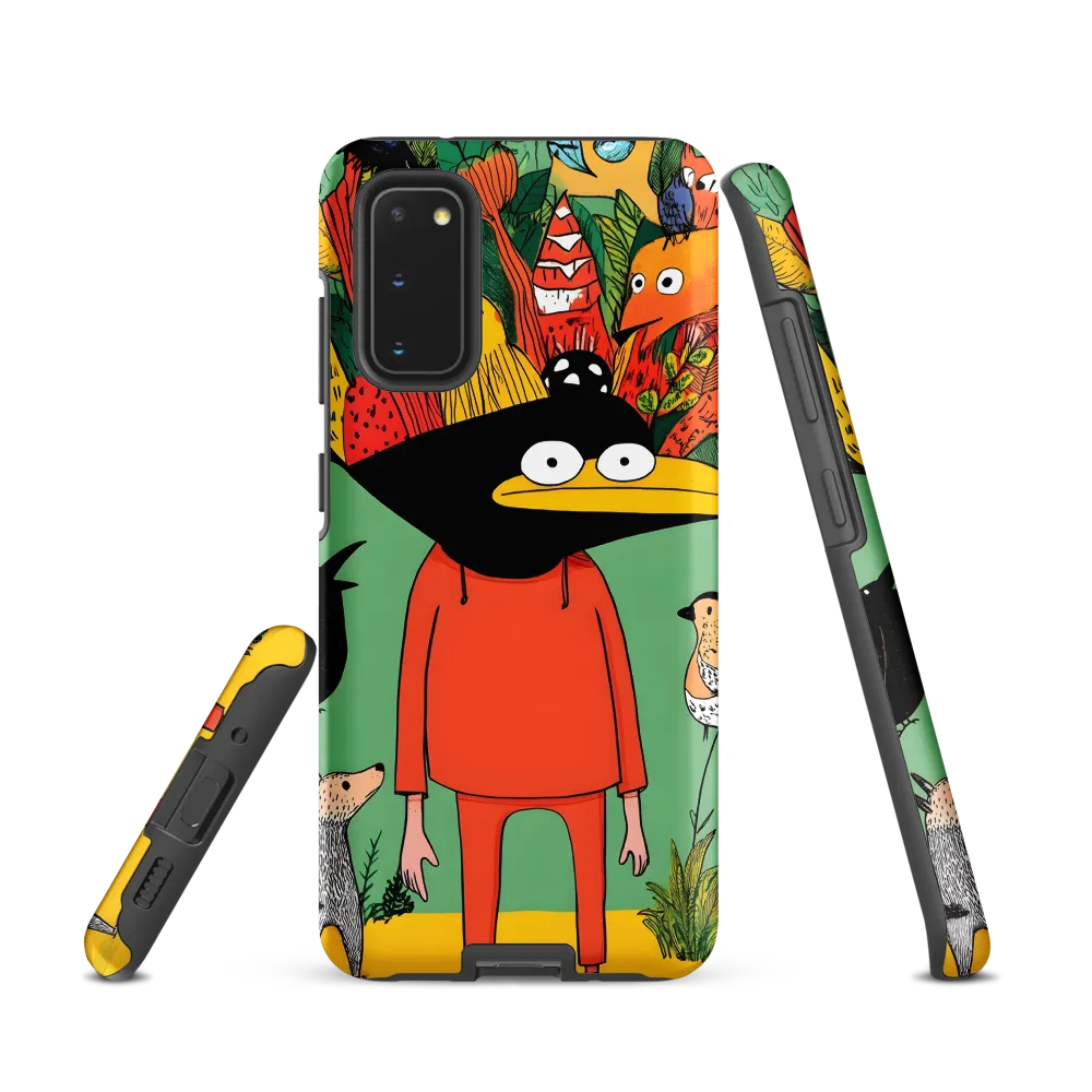Whimsical Encounter in a Colorful Jungle