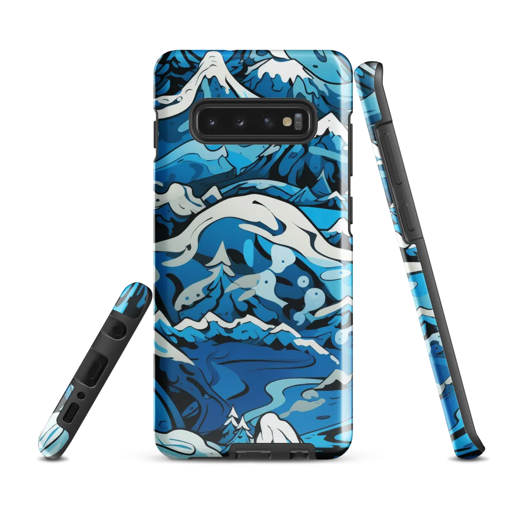 Frozen Harmony: A Blue Mountain Odyssey | Phone Case |  S10 Plus | Tough Case | Glossy