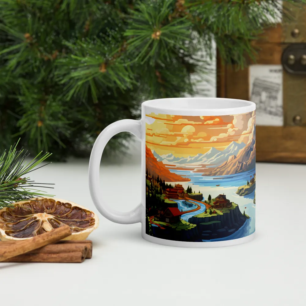 Tranquil Sunset Over Serene Landscape | Mugs | Multiple Sizes & Colors