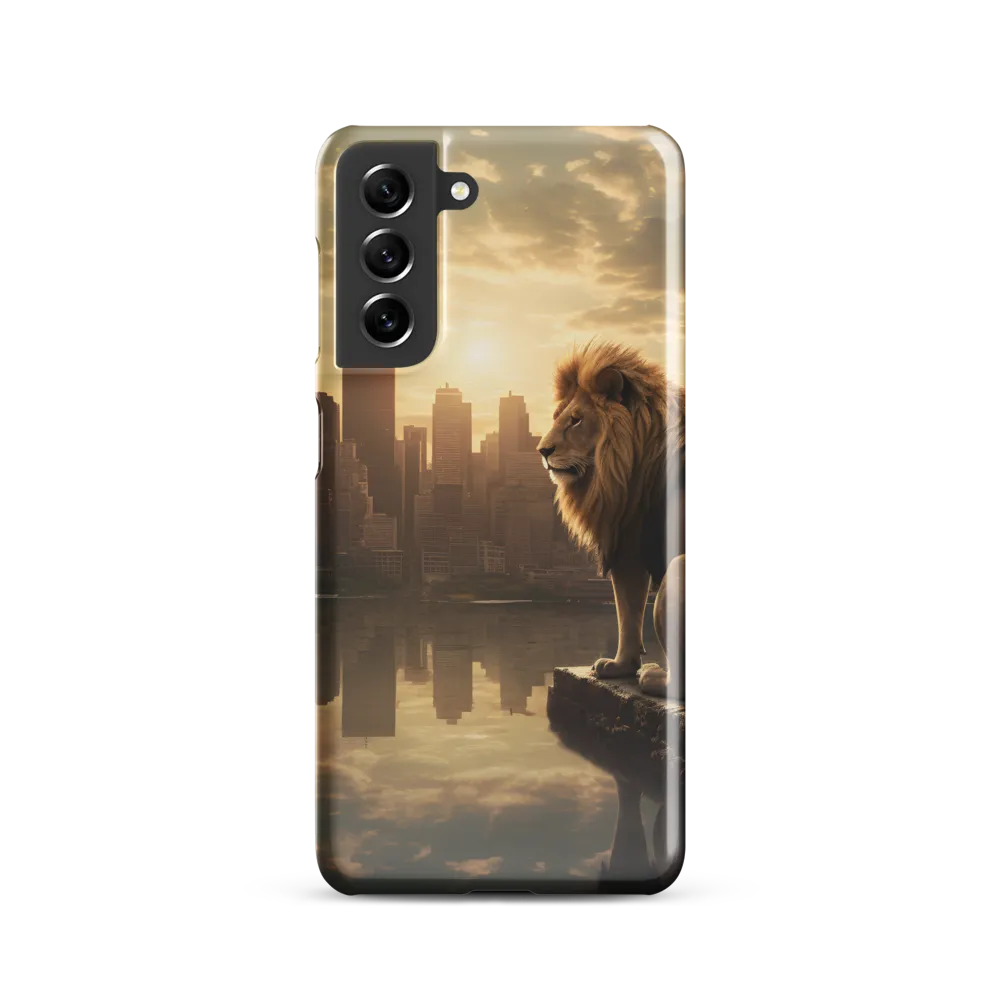 The Lion's Gaze Over the Urban Symphony