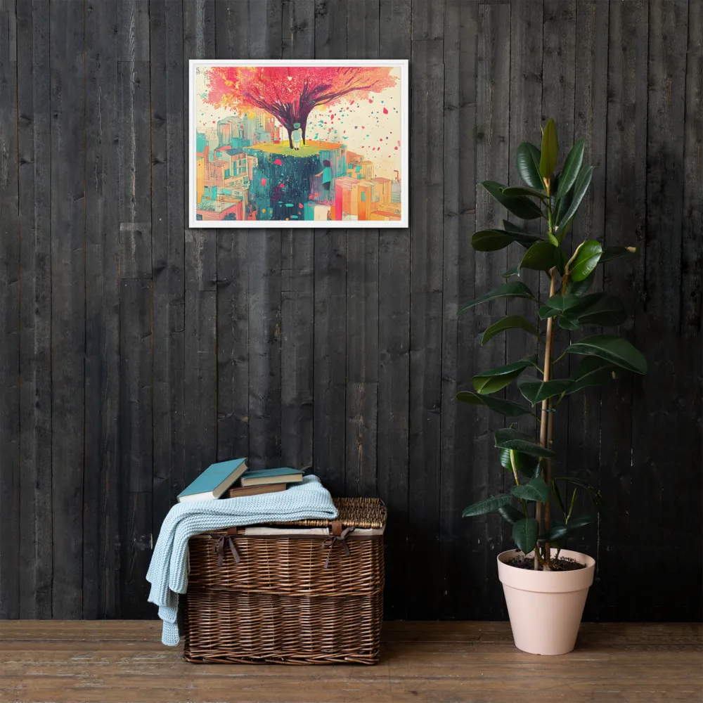 Whispers of Urban Dreams | Canvas with White Frame | 18″×24″