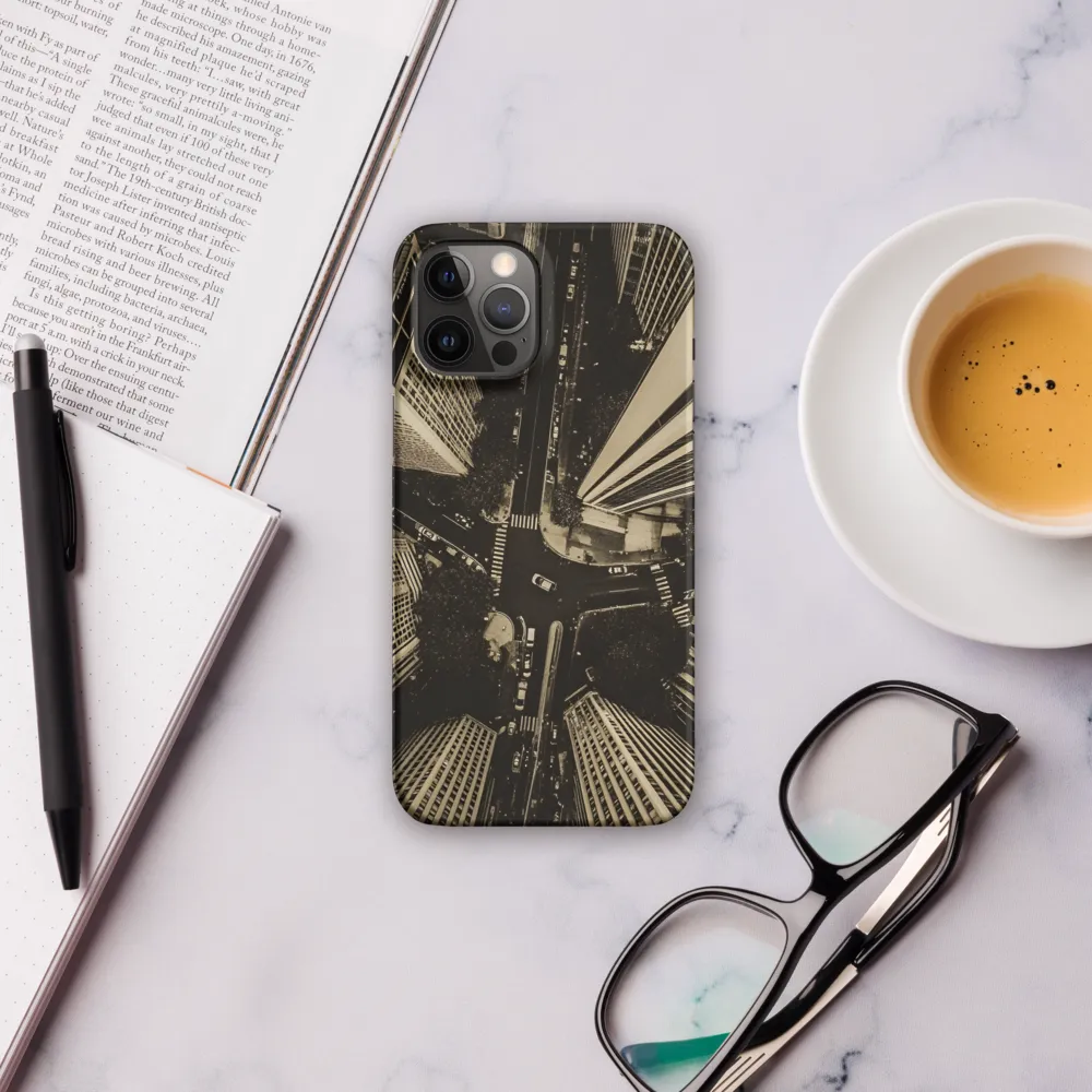 Urban Symphony: Aerial Perspective of City Life | Phone Case |  12 Pro Max | Snap Case | Matte